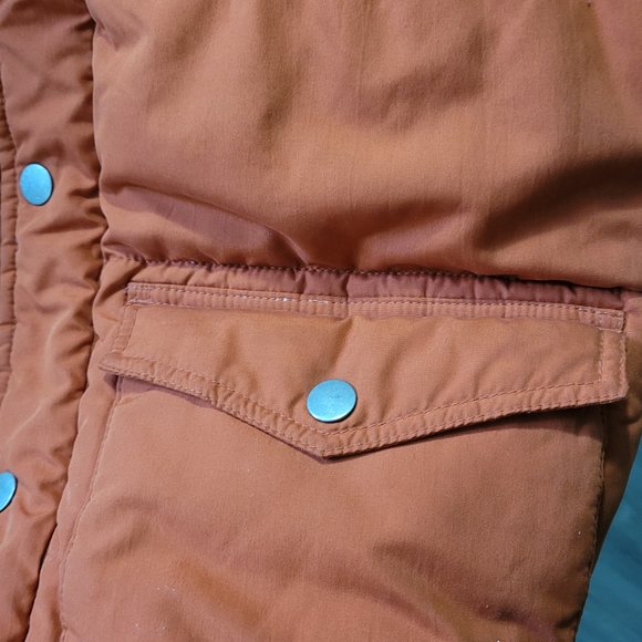 old navy orange and brown puffer vest size S - Picture 5 of 11